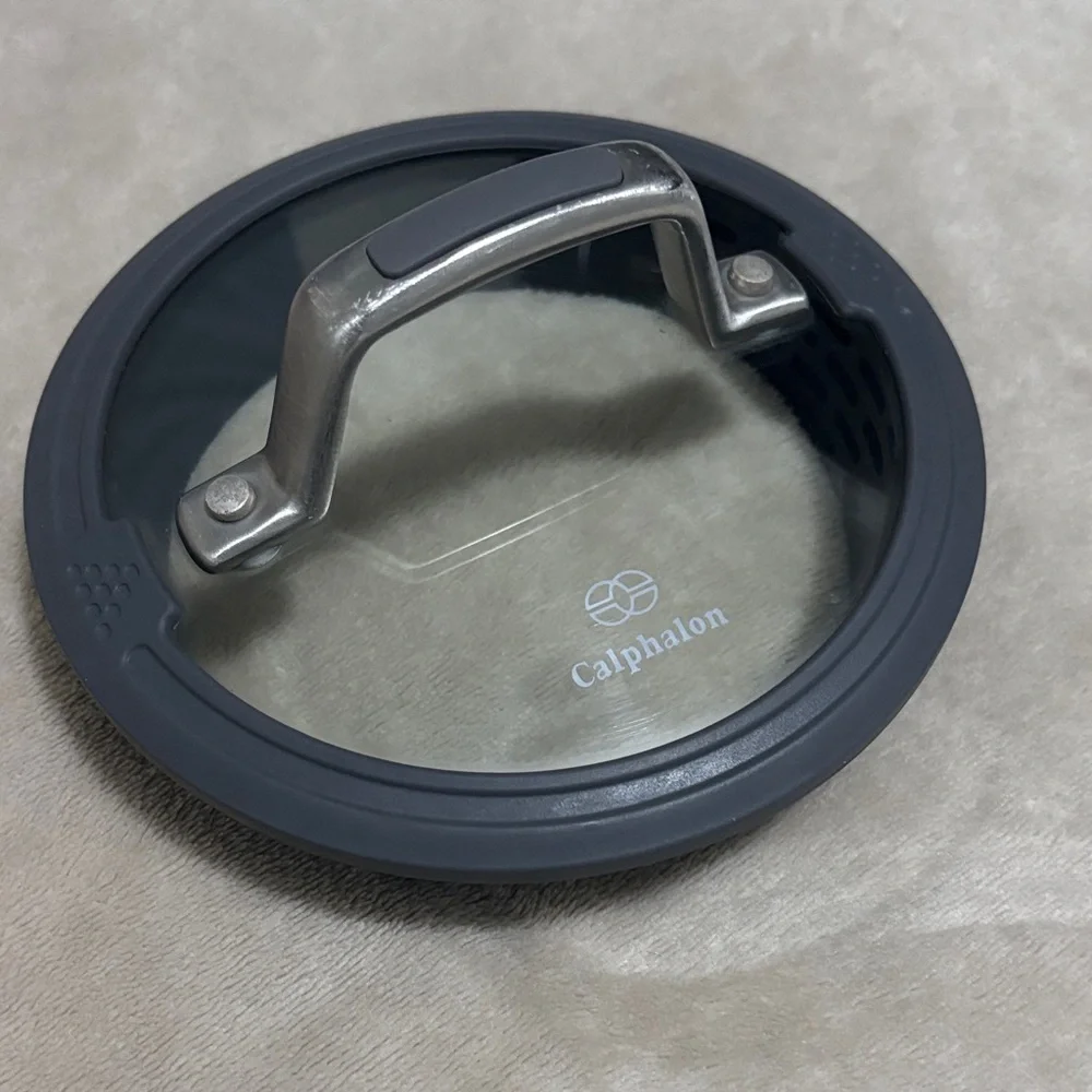 Calphalon Gray Silicone and Glass Cookware Lid